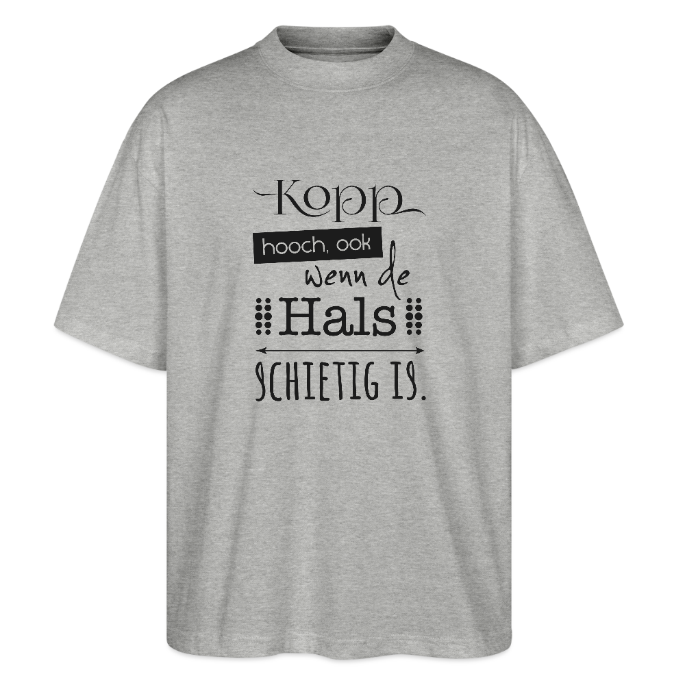 Unisex Oversize Bio-T-Shirt - Kopp hooch - Grau meliert