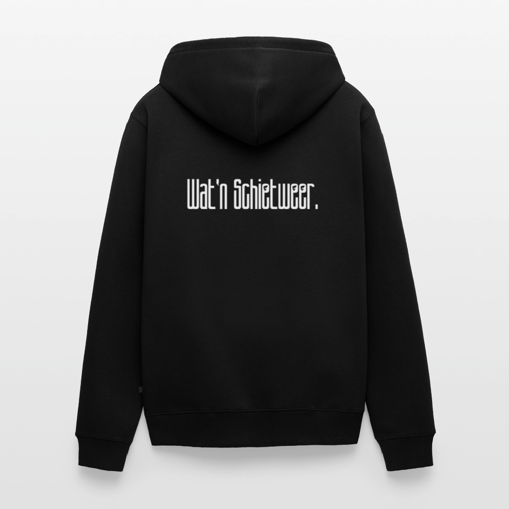 Herren Premium Kapuzenjacke - wat'n Schietweer (weiss) - Schwarz