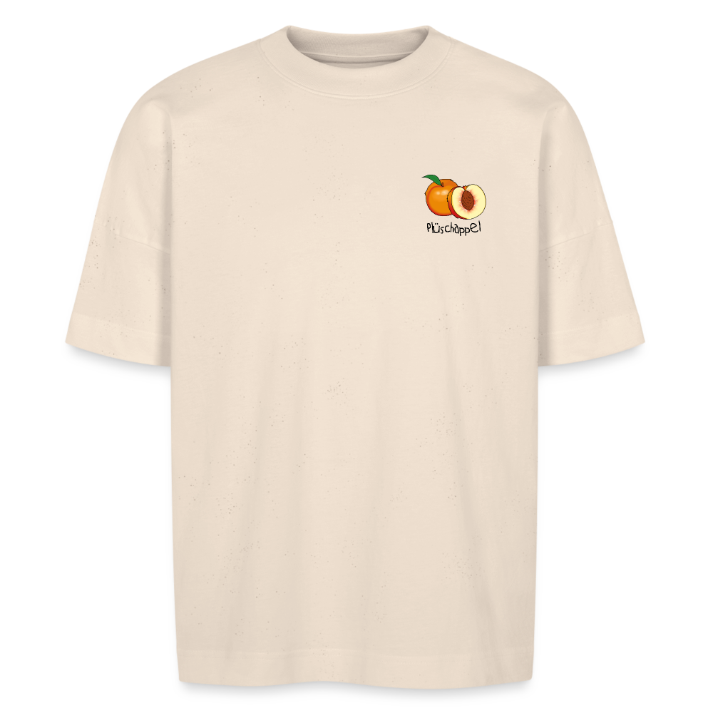 Unisex Oversize Bio-T-Shirt - Plüschappel - Naturweiß