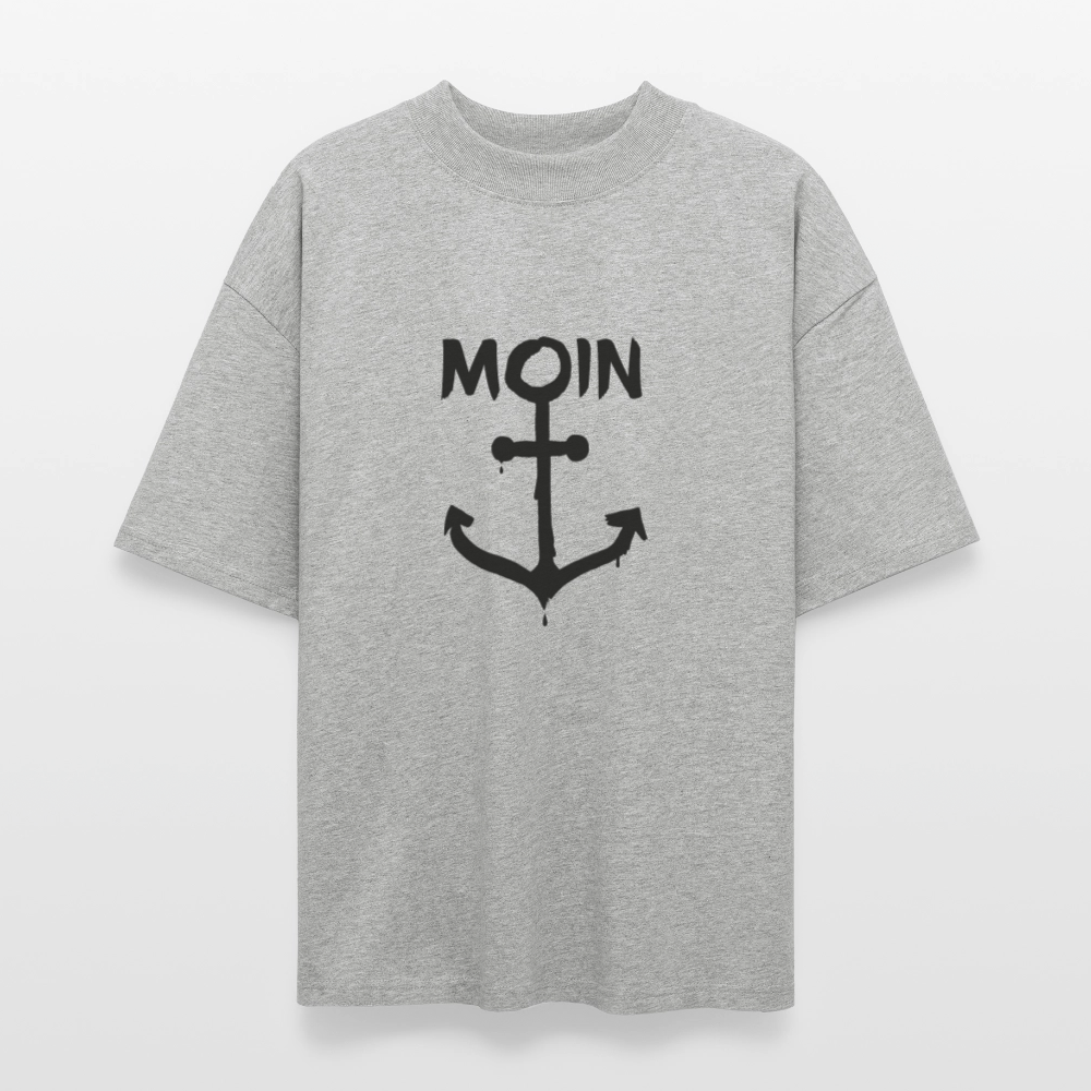 Unisex Oversize Bio-T-Shirt - Moin Anker - Grau meliert