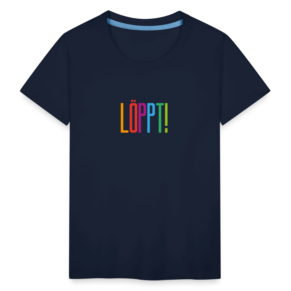 Kinder Premium T-Shirt - Löppt! - Navy