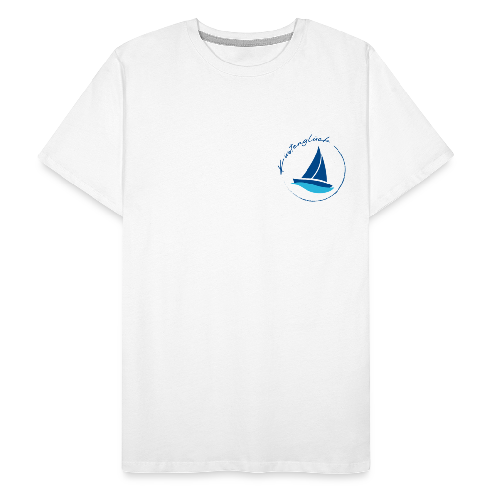 Männer Premium Bio T-Shirt - Küstenglück - Weiß