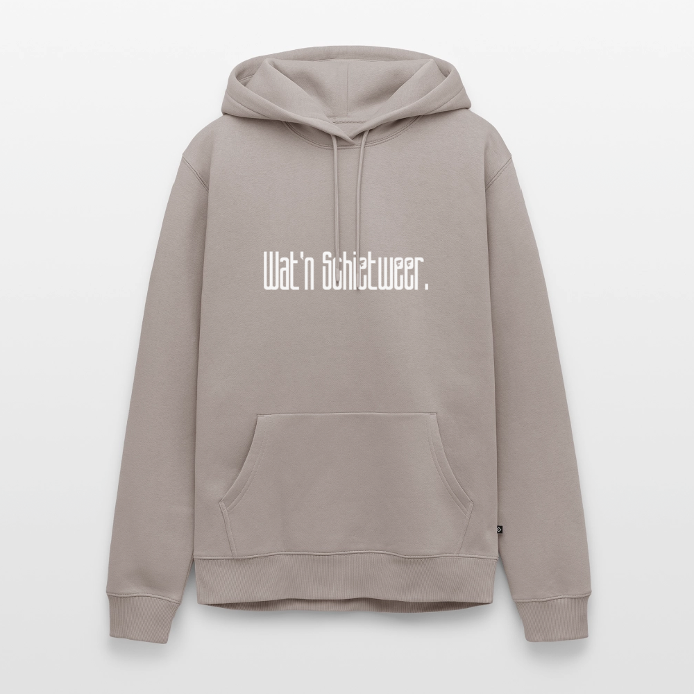 Herren Premium Hoodie - wat'n Schietweer (weiss) - Taupe