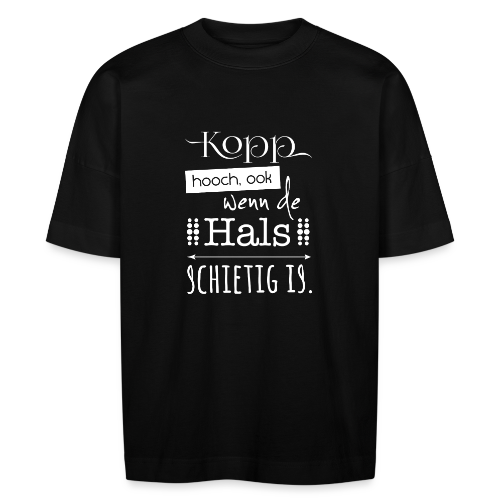Unisex Oversize Bio-T-Shirt - Kopp hooch (weiss) - Schwarz