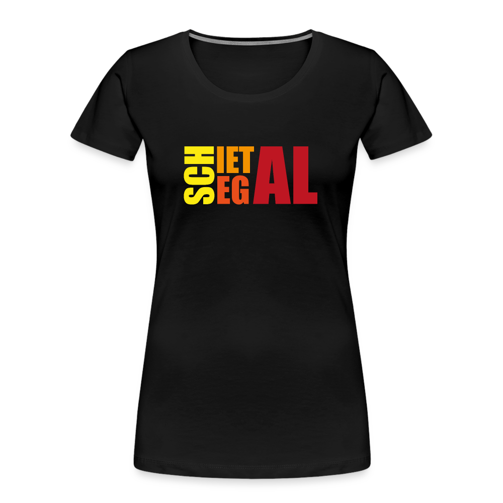 Frauen Premium Bio T-Shirt - Schietegal - Schwarz