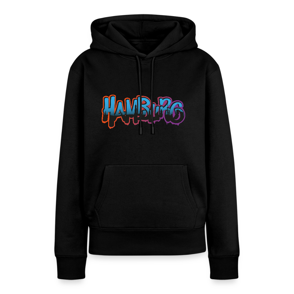 Damen Premium Hoodie - Hamburg - Schwarz