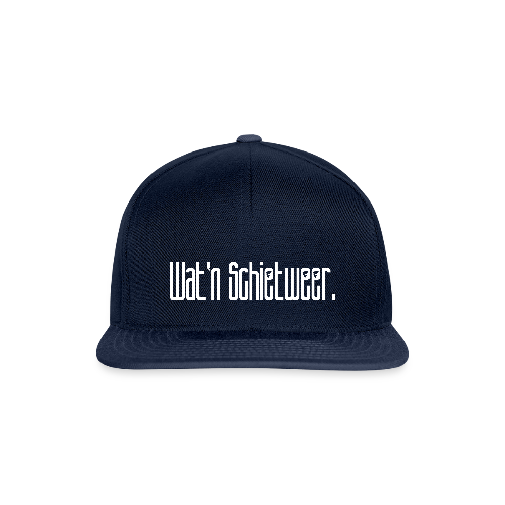 Snapback Cap - wat'n Schietweer (weiss) - Navy/Navy