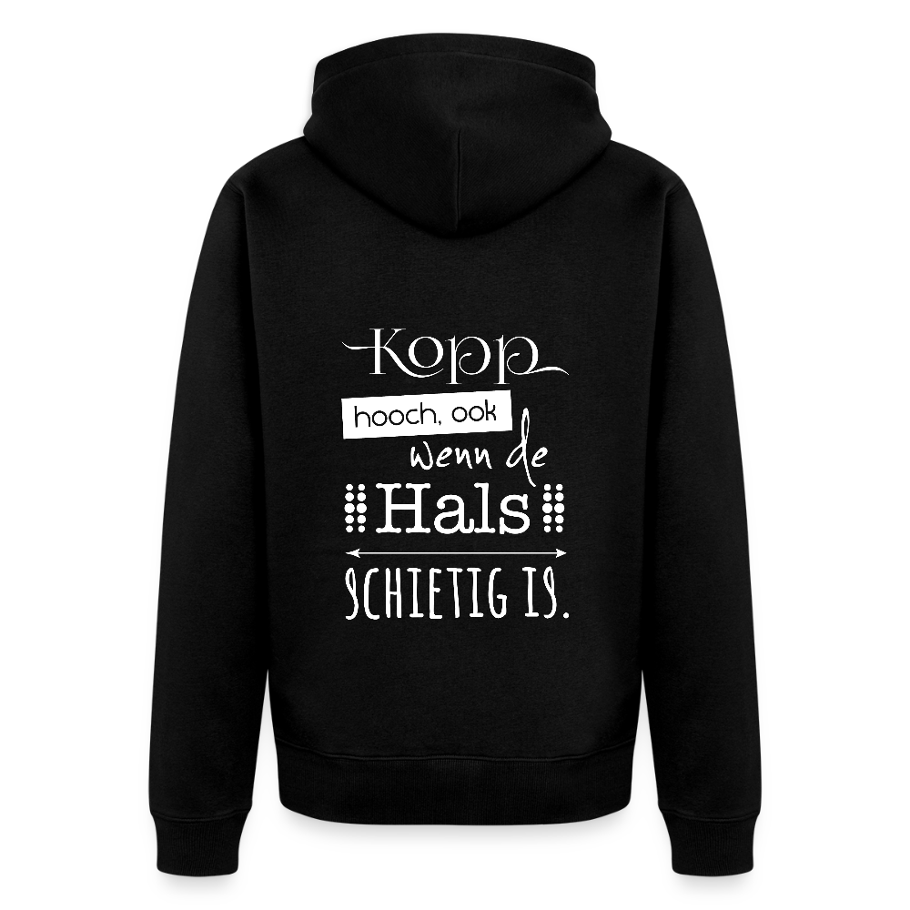 Herren Premium Kapuzenjacke - Kopp hooch (weiss) - Schwarz