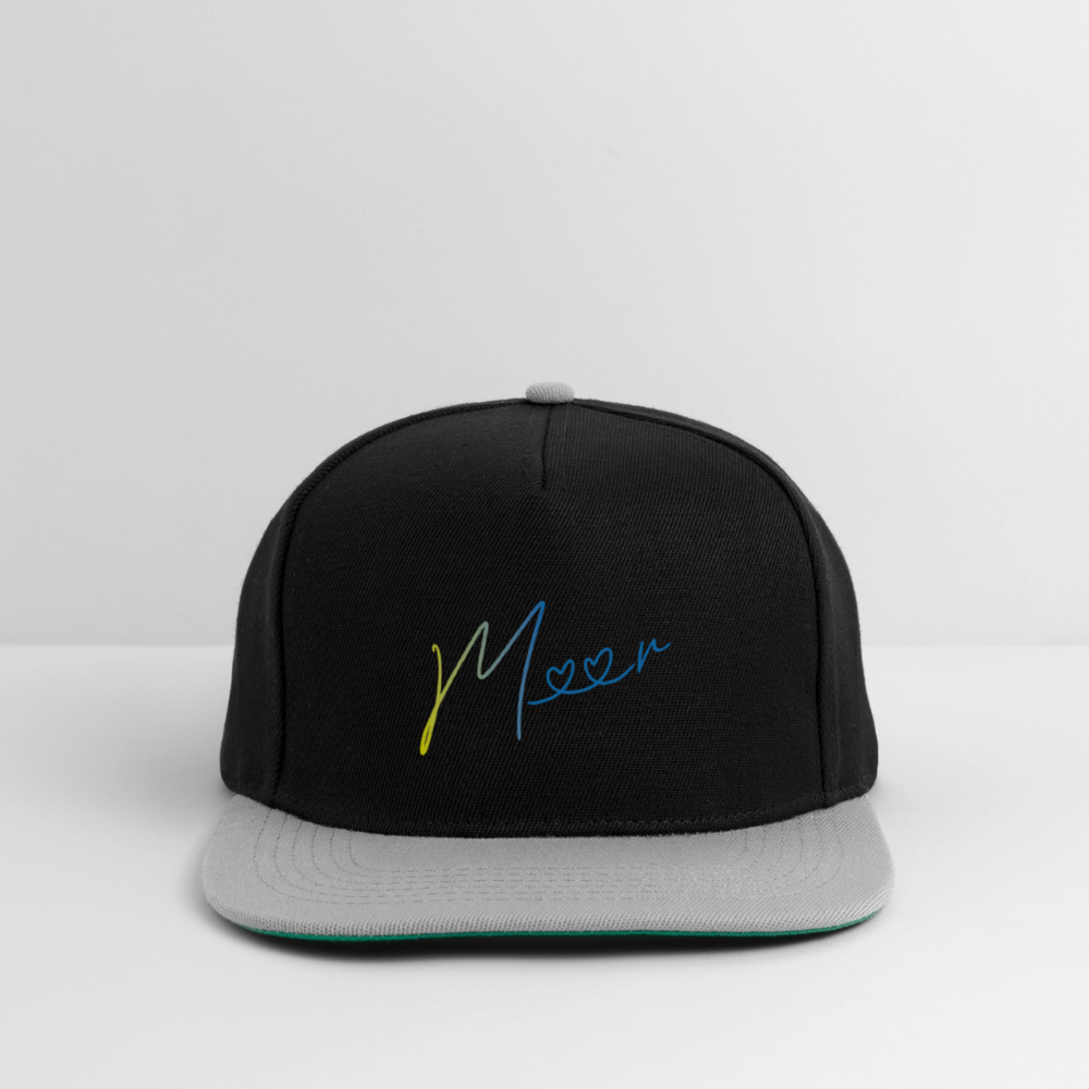 Snapback Cap - Meer - Schwarz/Grau