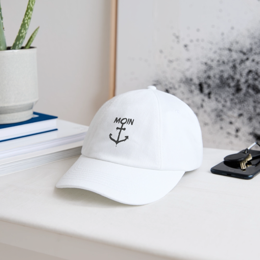 Baseballkappe - Moin Anker - Weiß/Weiß