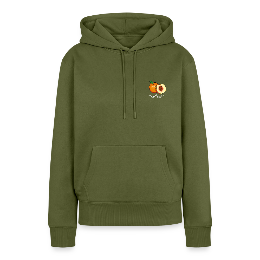Damen Premium Hoodie - Plüschappel (weiß) - Khaki