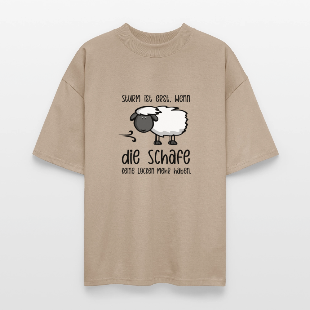 Unisex Oversize Bio-T-Shirt - Schaf - Steingrau