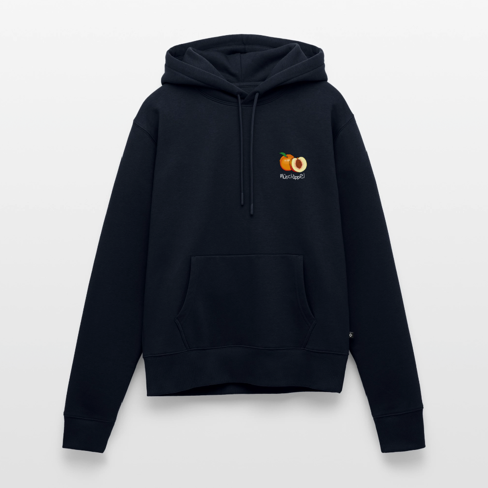 Damen Premium Hoodie - Plüschappel (weiß) - Navy