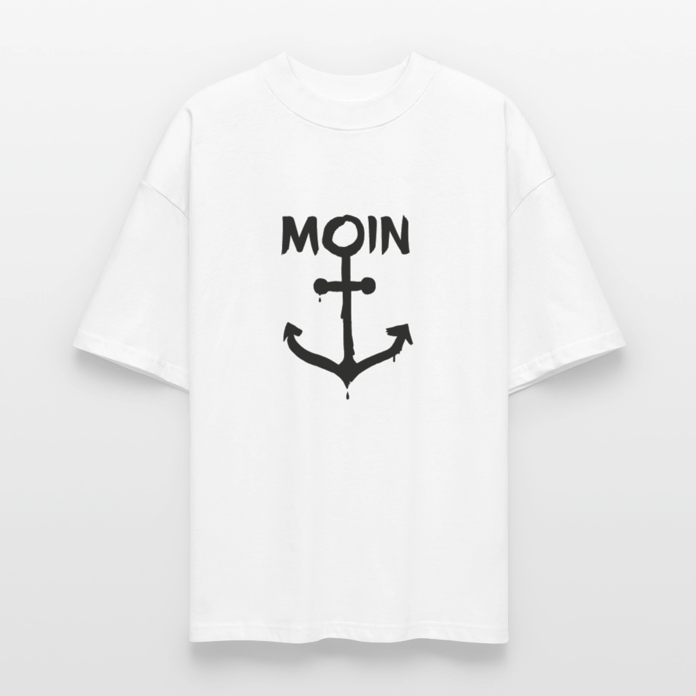 Unisex Oversize Bio-T-Shirt - Moin Anker - Weiß