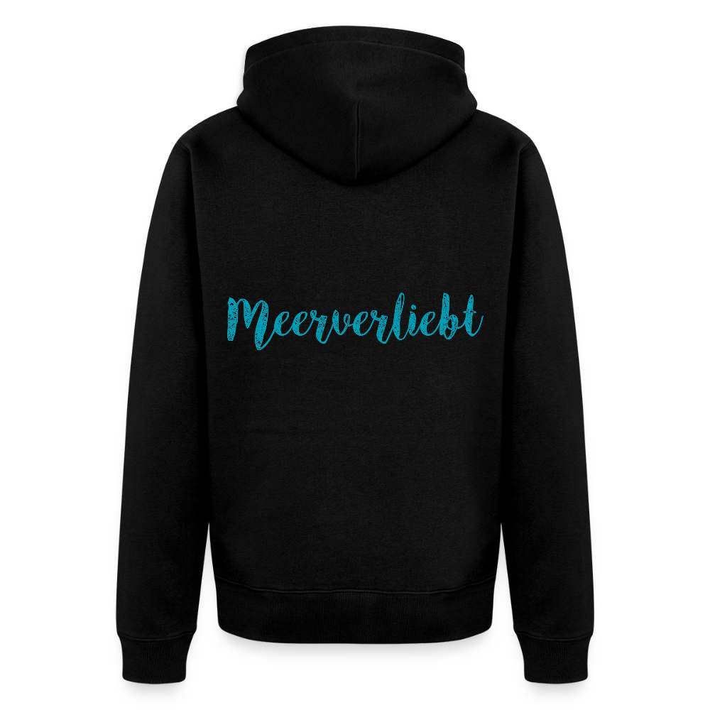 Herren Premium Kapuzenjacke - Meerverliebt - Schwarz