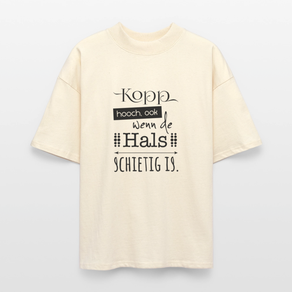 Unisex Oversize Bio-T-Shirt - Kopp hooch - Weißgrau