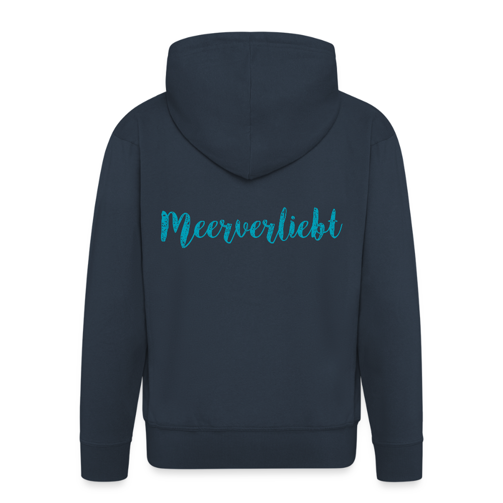 Herren Premium Kapuzenjacke - Meerverliebt - Navy
