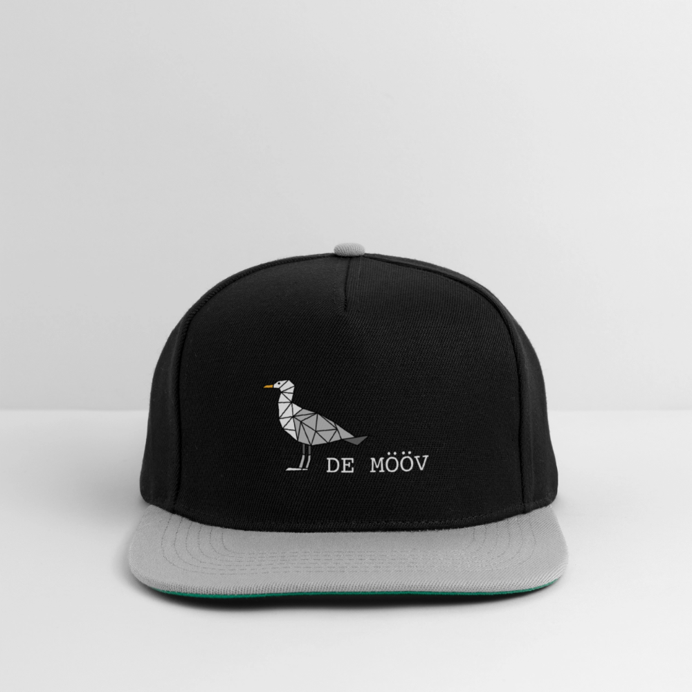 Snapback Cap - de Mööv (weiss) - Schwarz/Grau