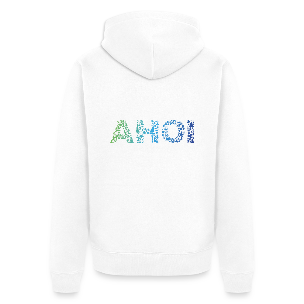 Herren Premium Kapuzenjacke - Ahoi doodles - Weiß