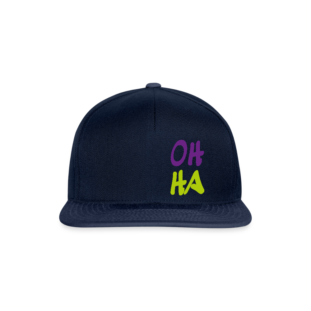 Snapback Cap - Oh ha - Navy/Navy