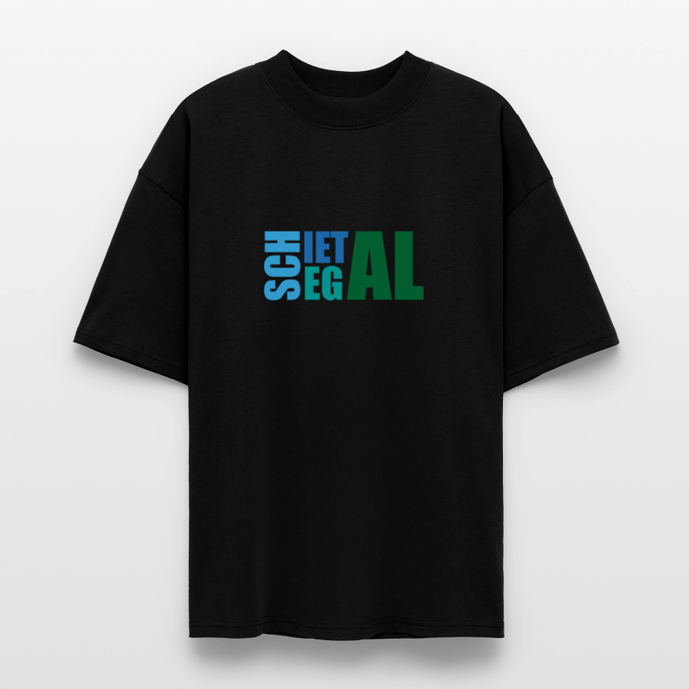 Unisex Oversize Bio-T-Shirt -Schietegal - Schwarz