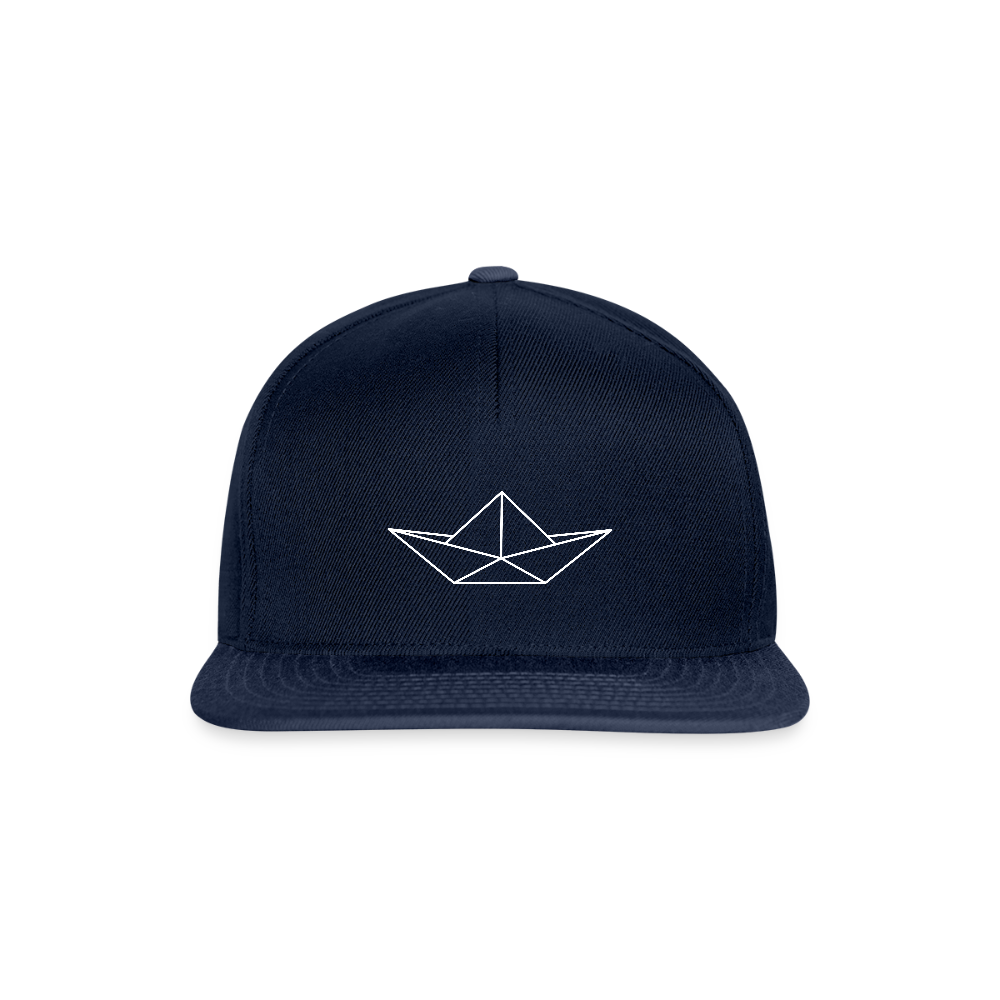 Snapback Cap - Origami Boot (weiss) - Navy/Navy
