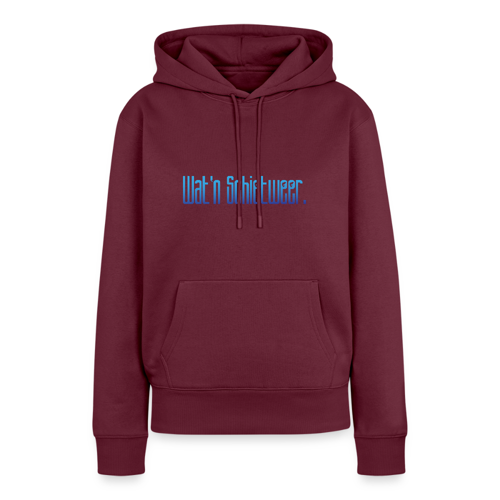 Damen Premium Hoodie - wat'n Schietweer - Burgunderrot
