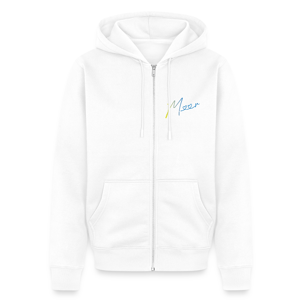 Männer Premium Kapuzenjacke - Meer - Weiß