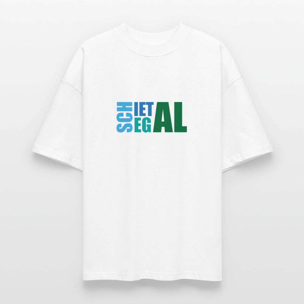 Unisex Oversize Bio-T-Shirt -Schietegal - Weiß