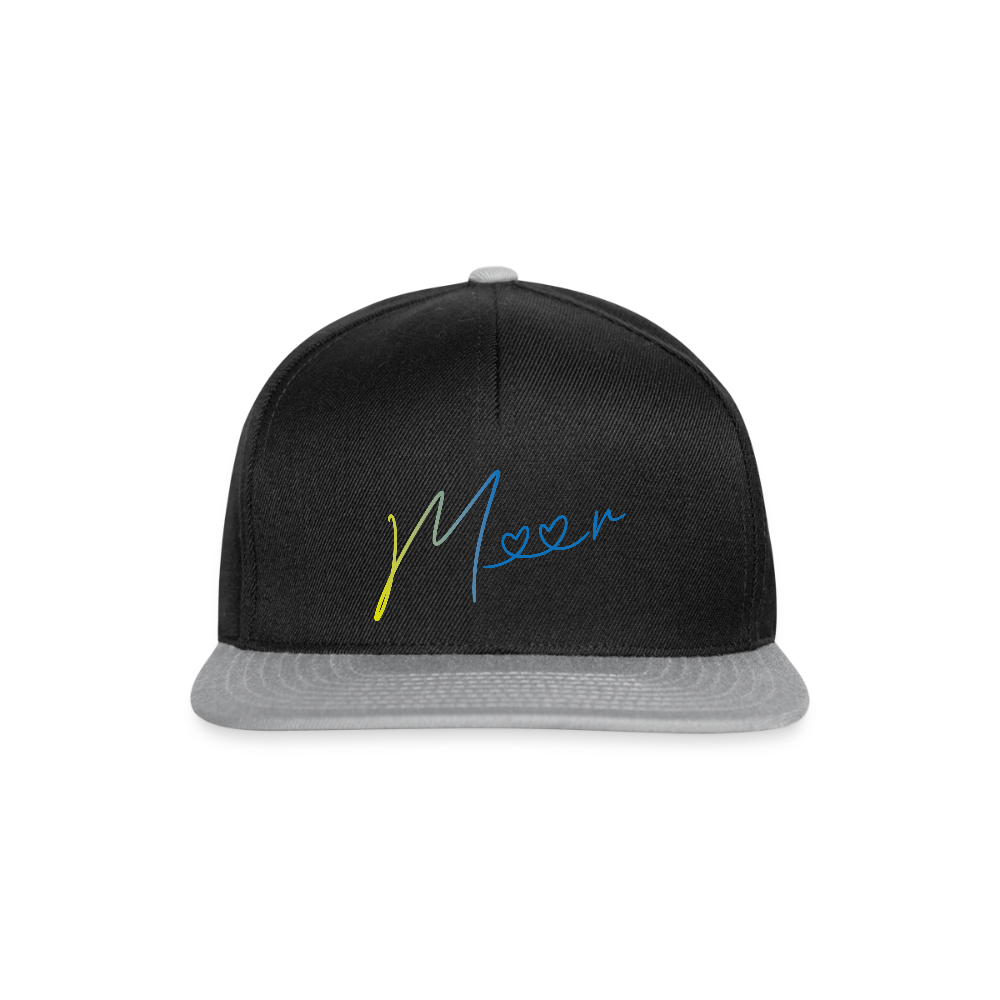 Snapback Cap - Meer - Schwarz/Grau