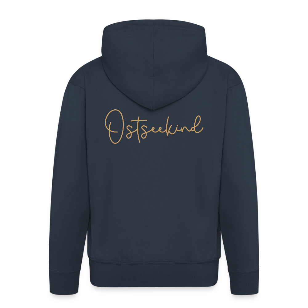 Männer Premium Kapuzenjacke - Ostseekind - Navy
