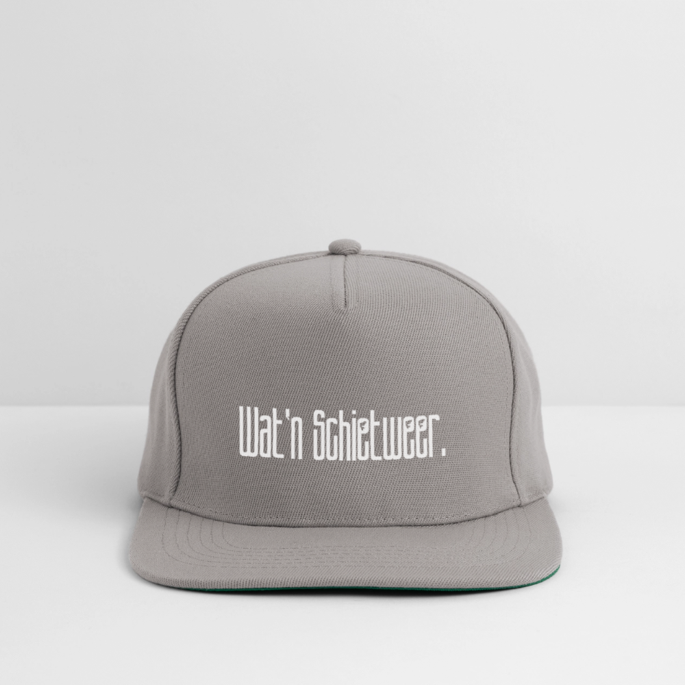 Snapback Cap - wat'n Schietweer (weiss) - Graphit/Graphit