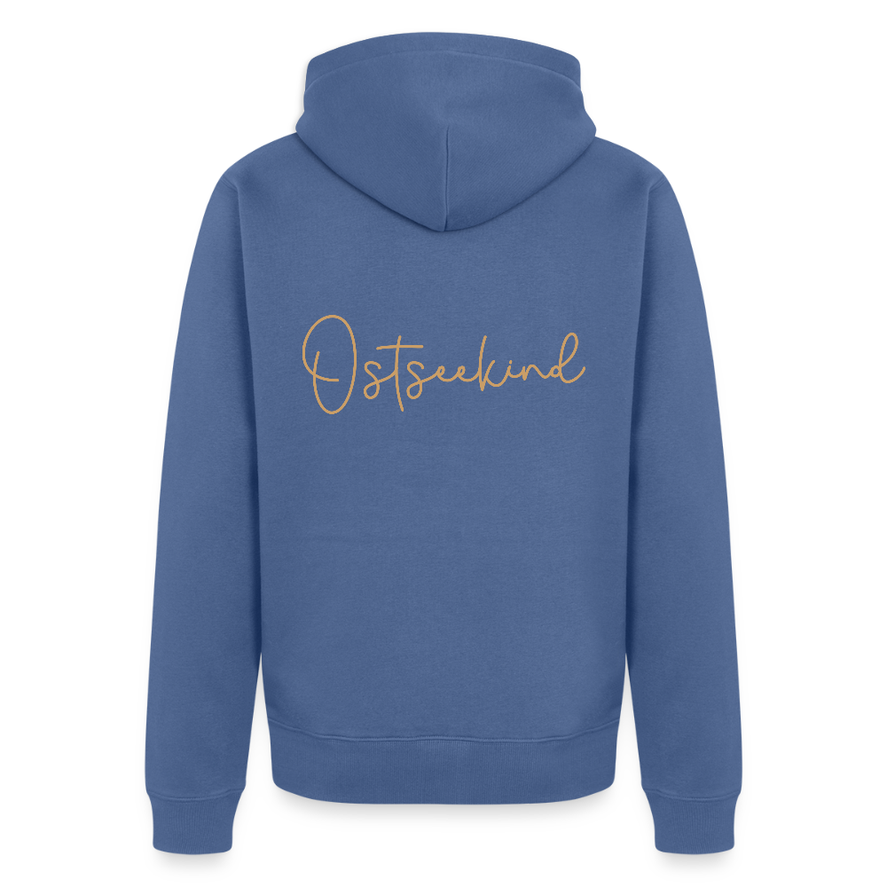 Männer Premium Kapuzenjacke - Ostseekind - Taubenblau