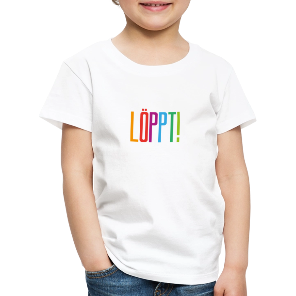 Kinder Premium T-Shirt - Löppt! - Weiß
