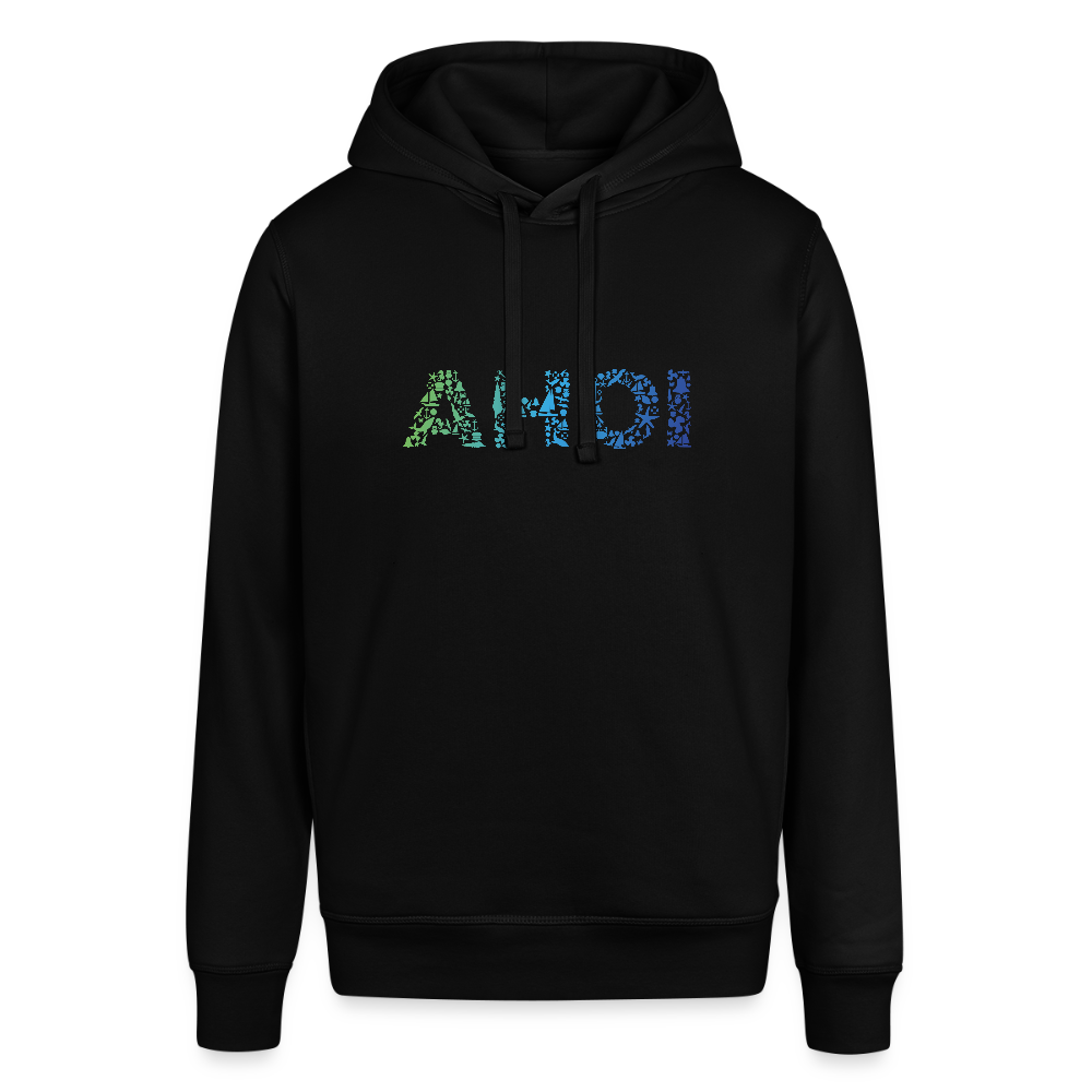 Unisex Bio-Hoodie - Ahoi doodles - Schwarz