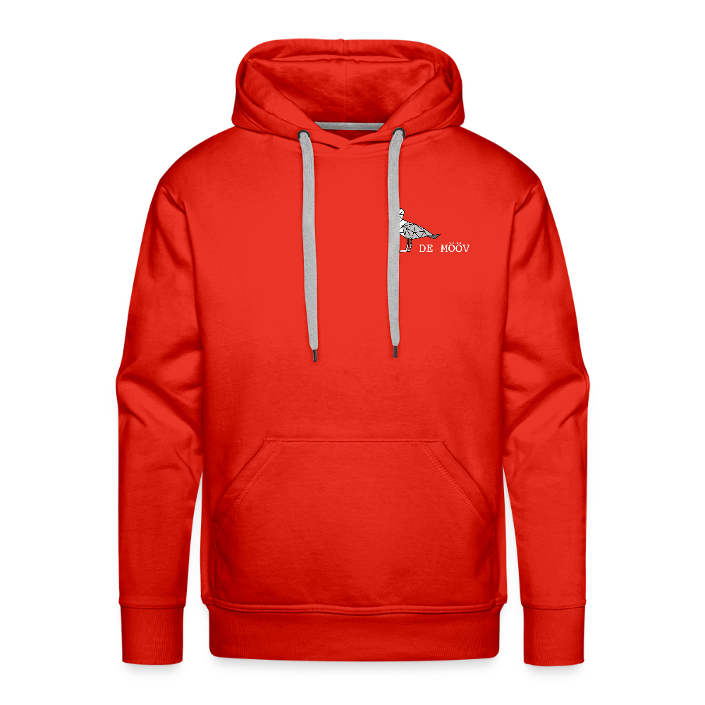 Herren Premium Hoodie - de Mööv (weiss) - Rot