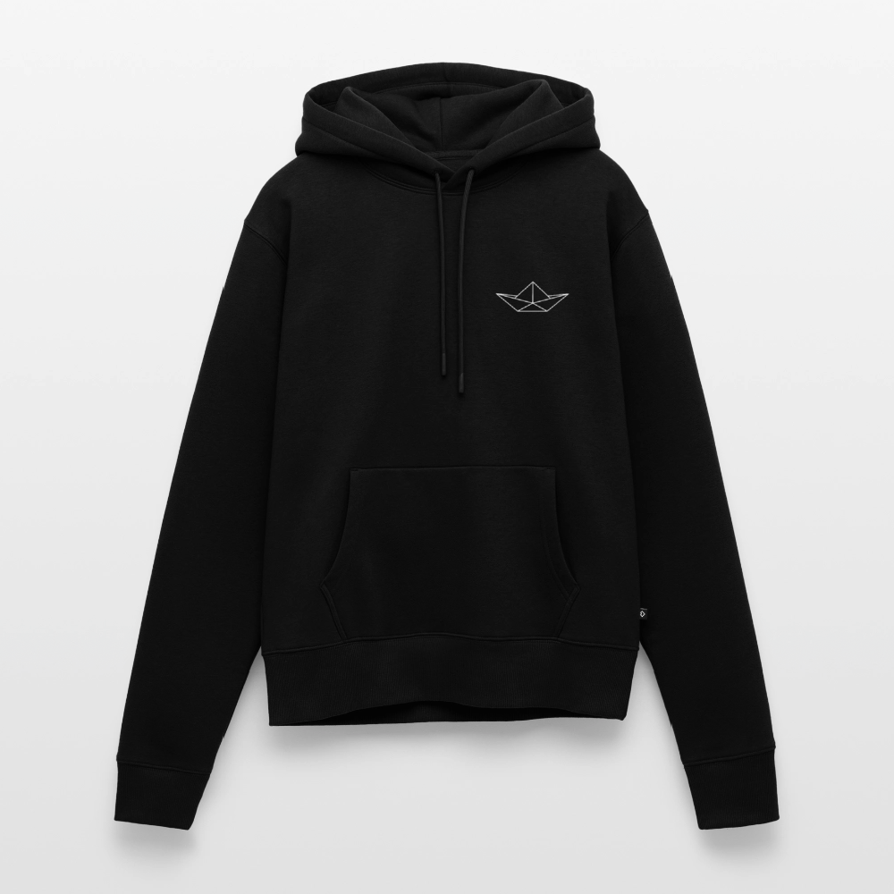 Damen Premium Hoodie - Origami Boot (weiss) - Schwarz