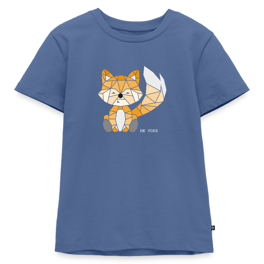 Kinder Premium T-Shirt - De Voss (weiss) - Taubenblau