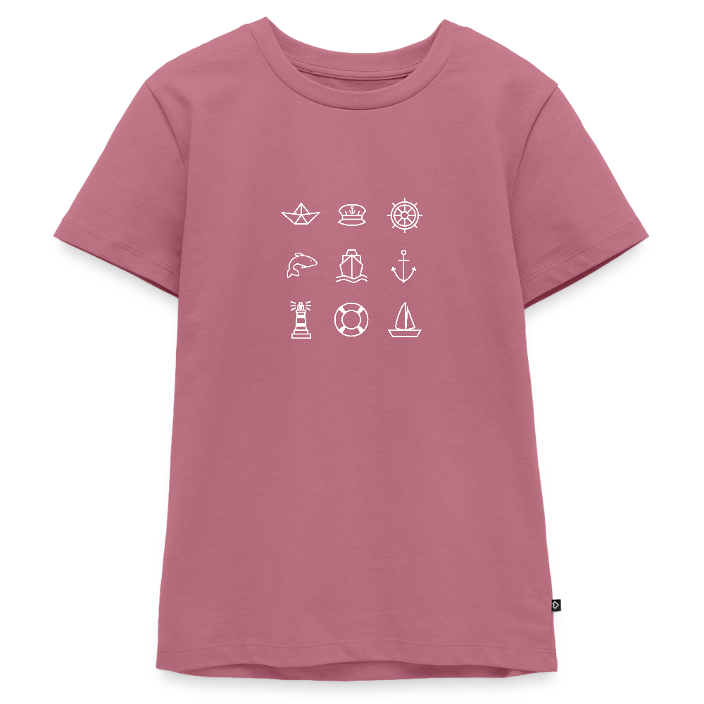 Teenager Premium T-Shirt - Nautik Doodles (weiss) - Mauve