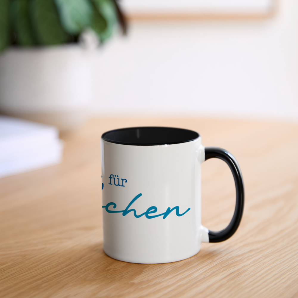 Panoramatasse - Zeit für Meerchen - Weiß/Schwarz