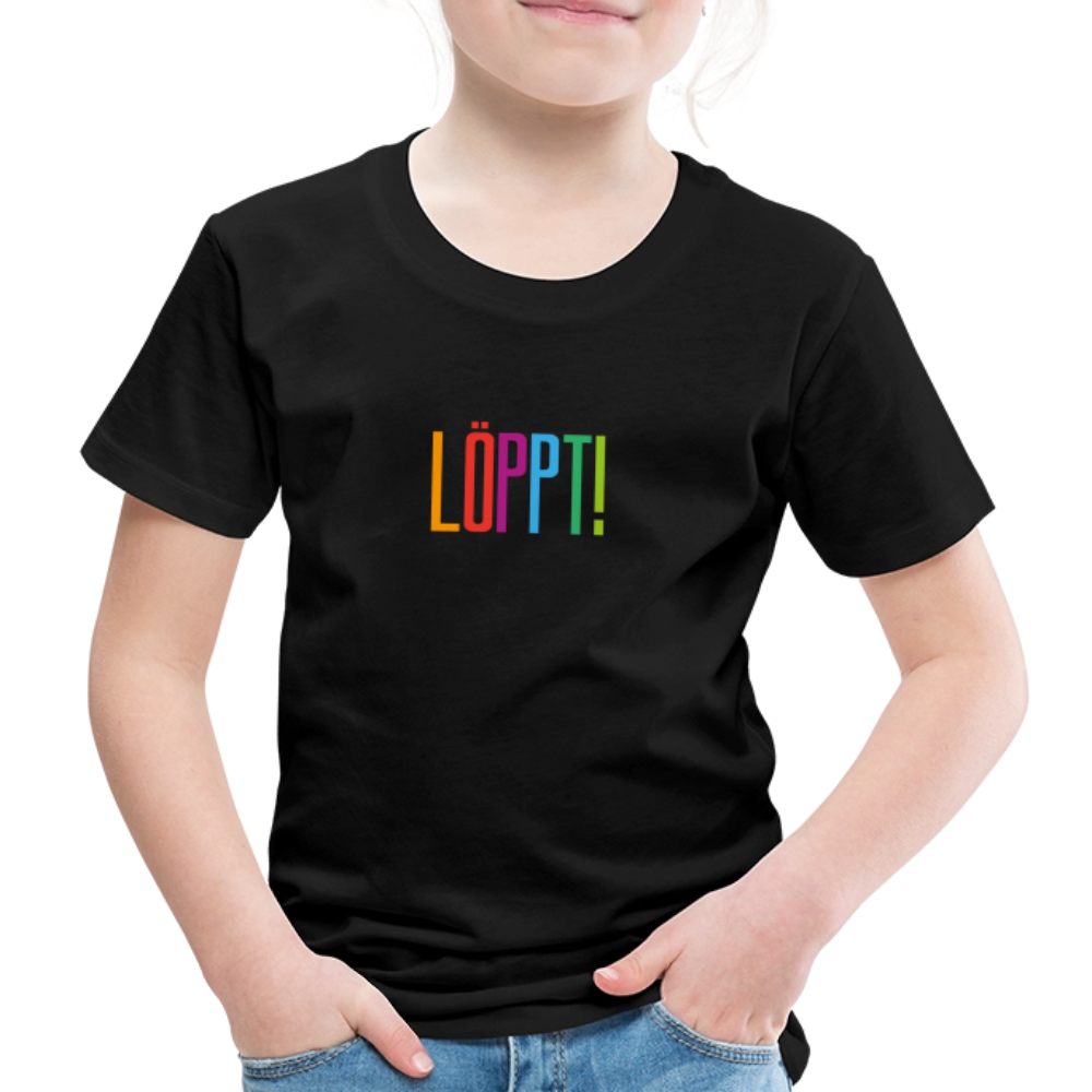 Kinder Premium T-Shirt - Löppt! - Schwarz