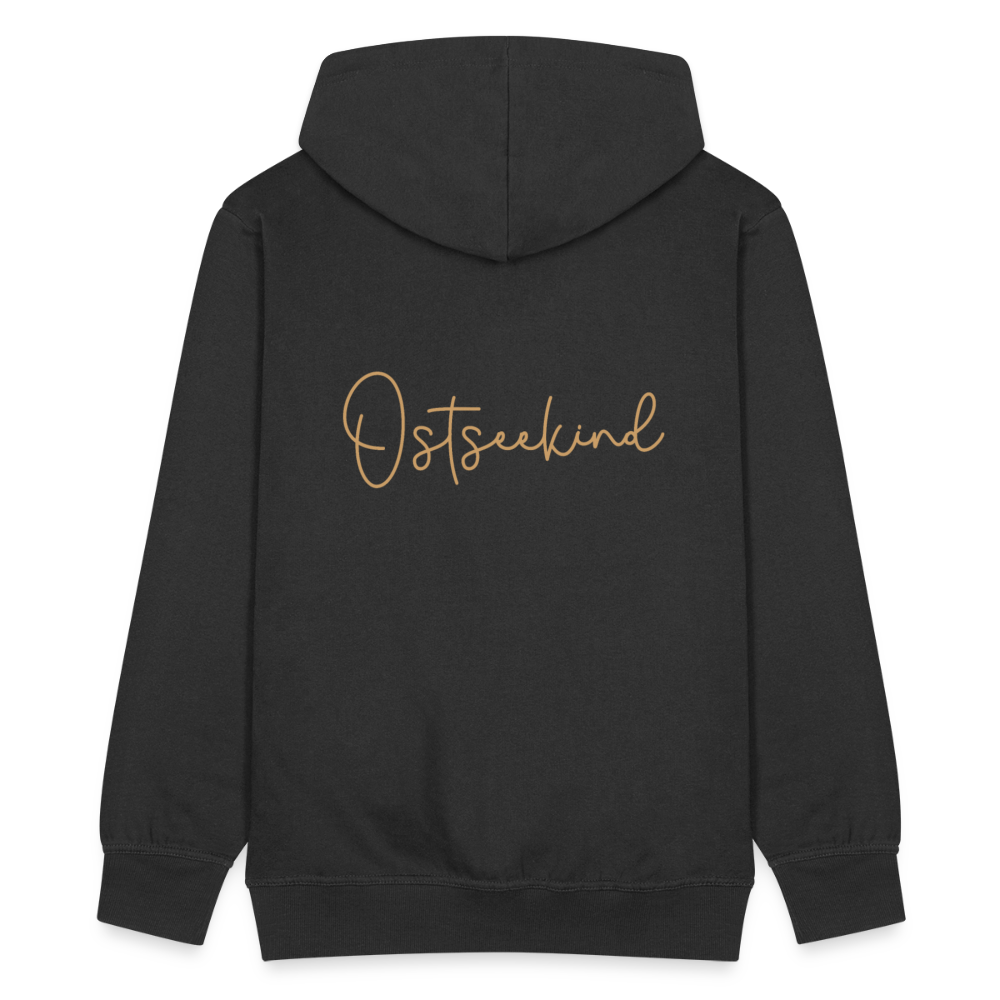 Männer Premium Kapuzenjacke - Ostseekind - Schwarz