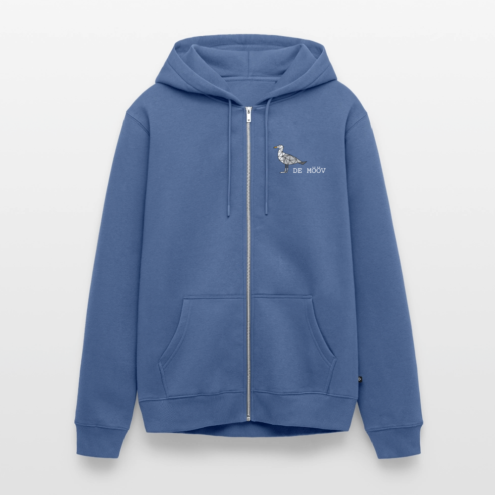 Herren Premium Kapuzenjacke - de Mööv (weiss) - Taubenblau