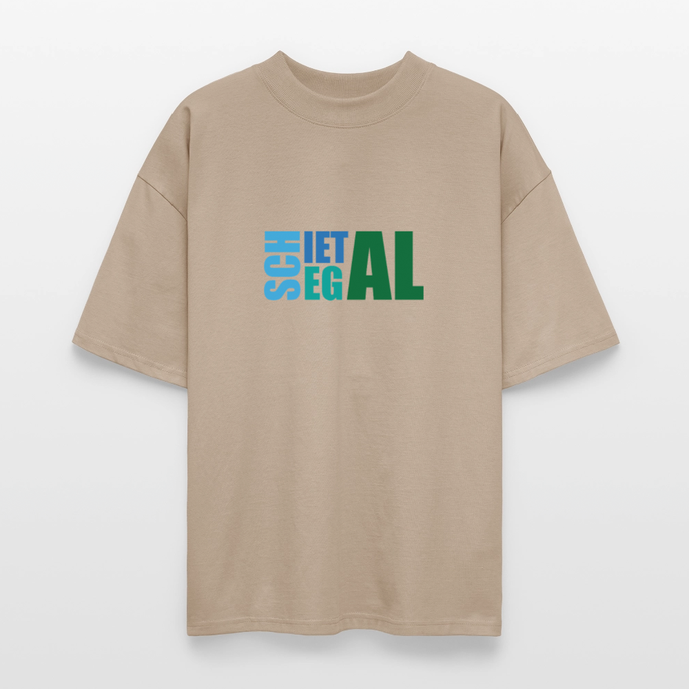 Unisex Oversize Bio-T-Shirt -Schietegal - Steingrau