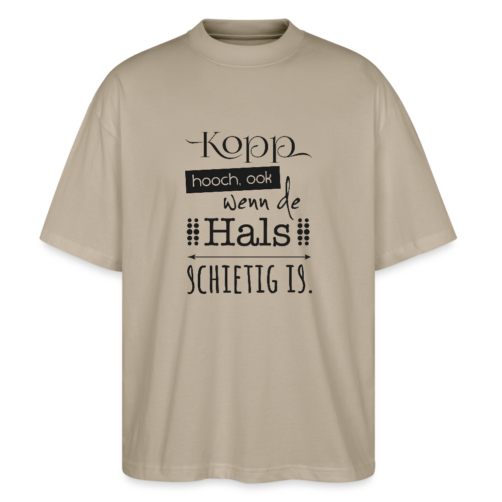 Unisex Oversize Bio-T-Shirt - Kopp hooch - Steingrau