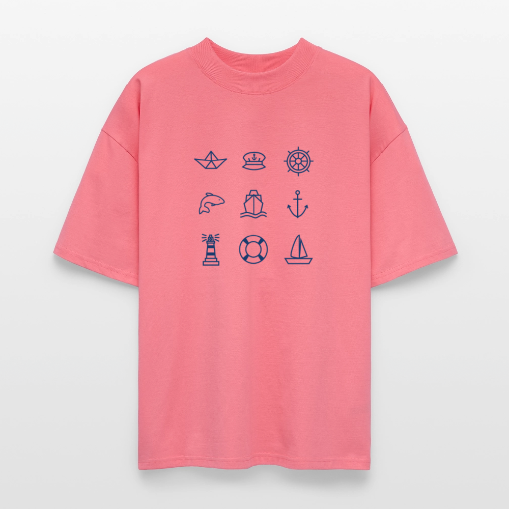 Unisex Oversize Bio-T-Shirt - Nautik Doodles - Pink
