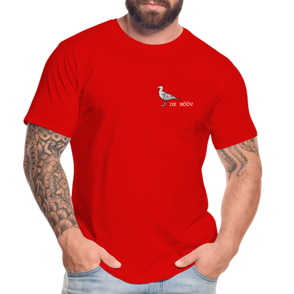 Männer Premium Bio T-Shirt - de mövv (weiss) - Rot