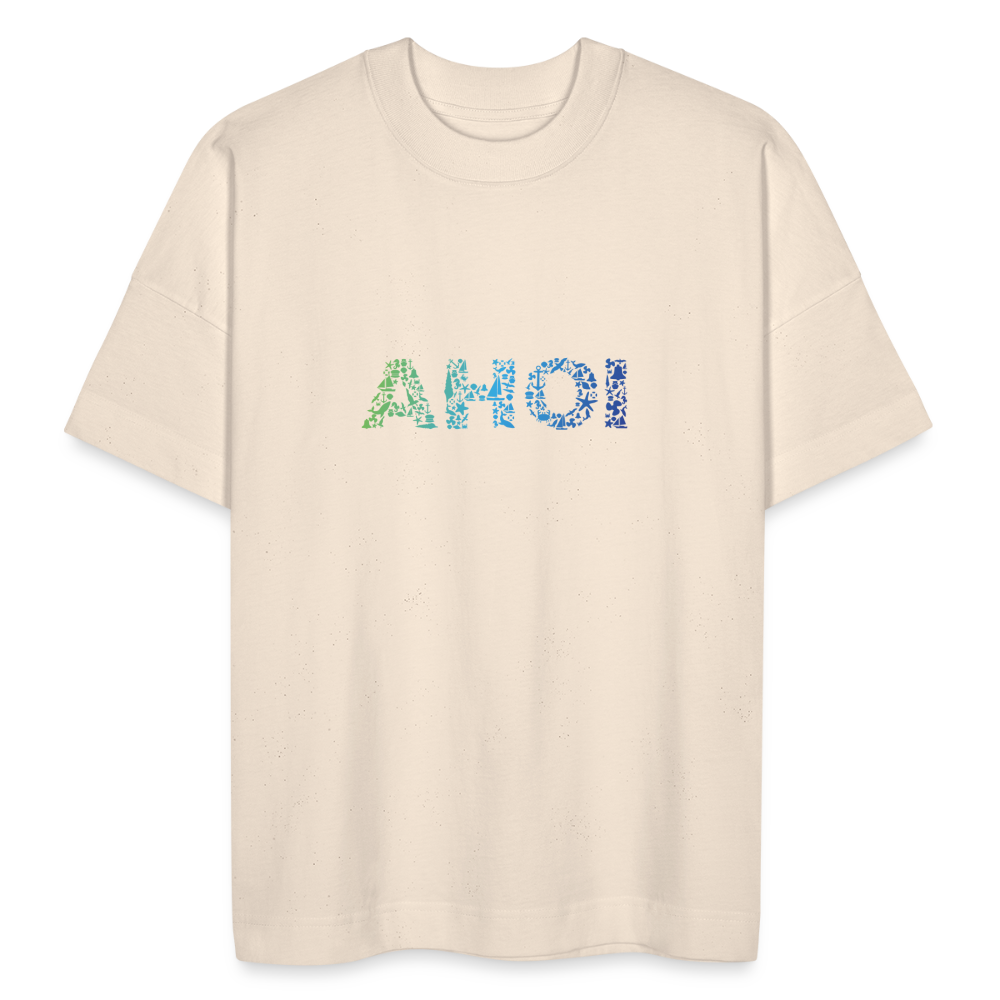Unisex Oversize Bio-T-Shirt - Ahoi doodles - Naturweiß