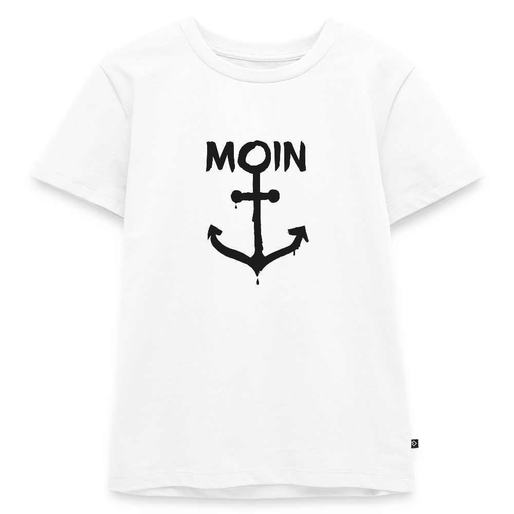 Kinder Premium T-Shirt - Moin Anker - Weiß
