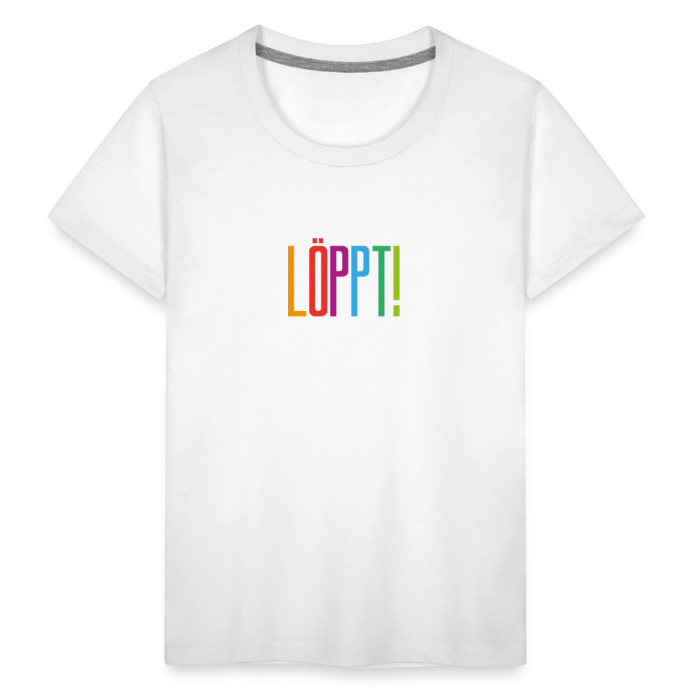 Kinder Premium T-Shirt - Löppt! - Weiß